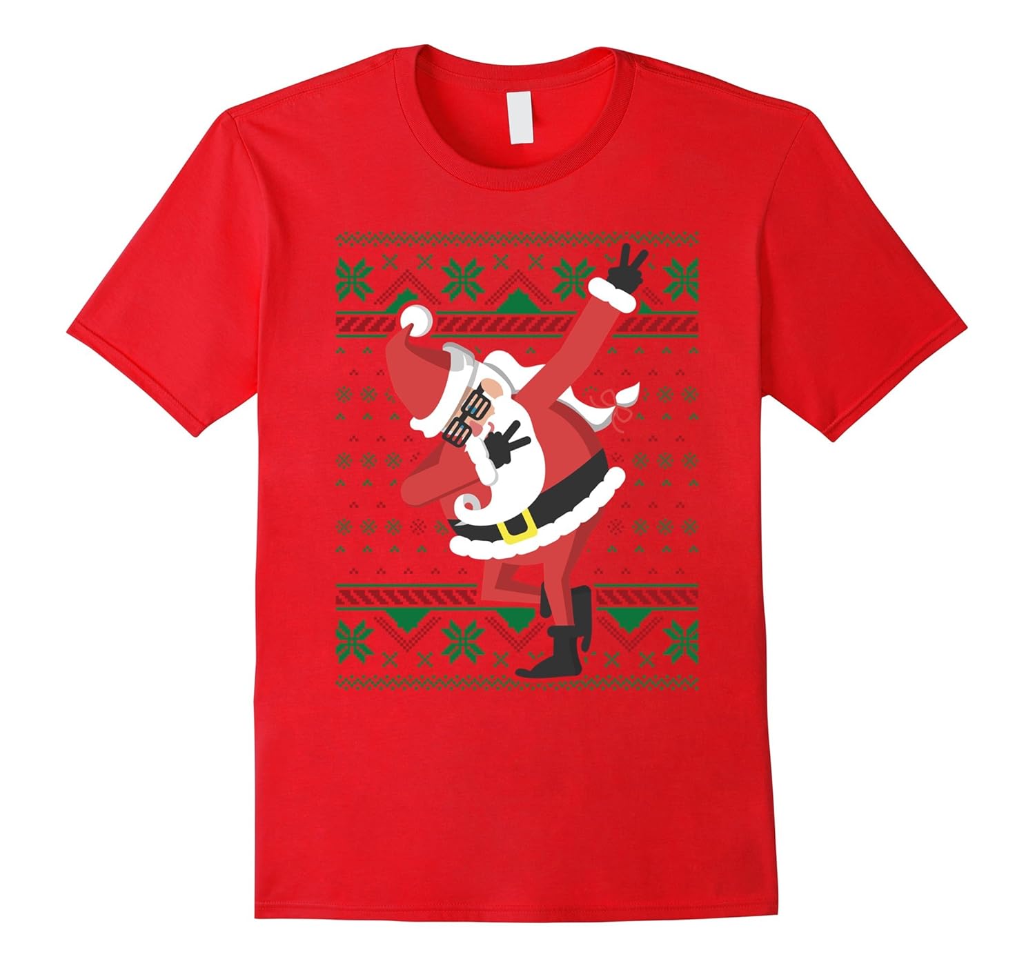 Dabbing Santa Ugly Shirt Theme Christmas-Rose