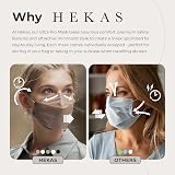 HEKAS 5 Pack Face Masks FFP2 UK Certified Cotton Soft Earloops Mix view 6
