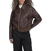 Levi's womens Faux Leather Bomber With Laydown Collar