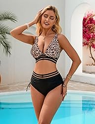 Blooming Jelly Womens High Waisted Bikini Tummy