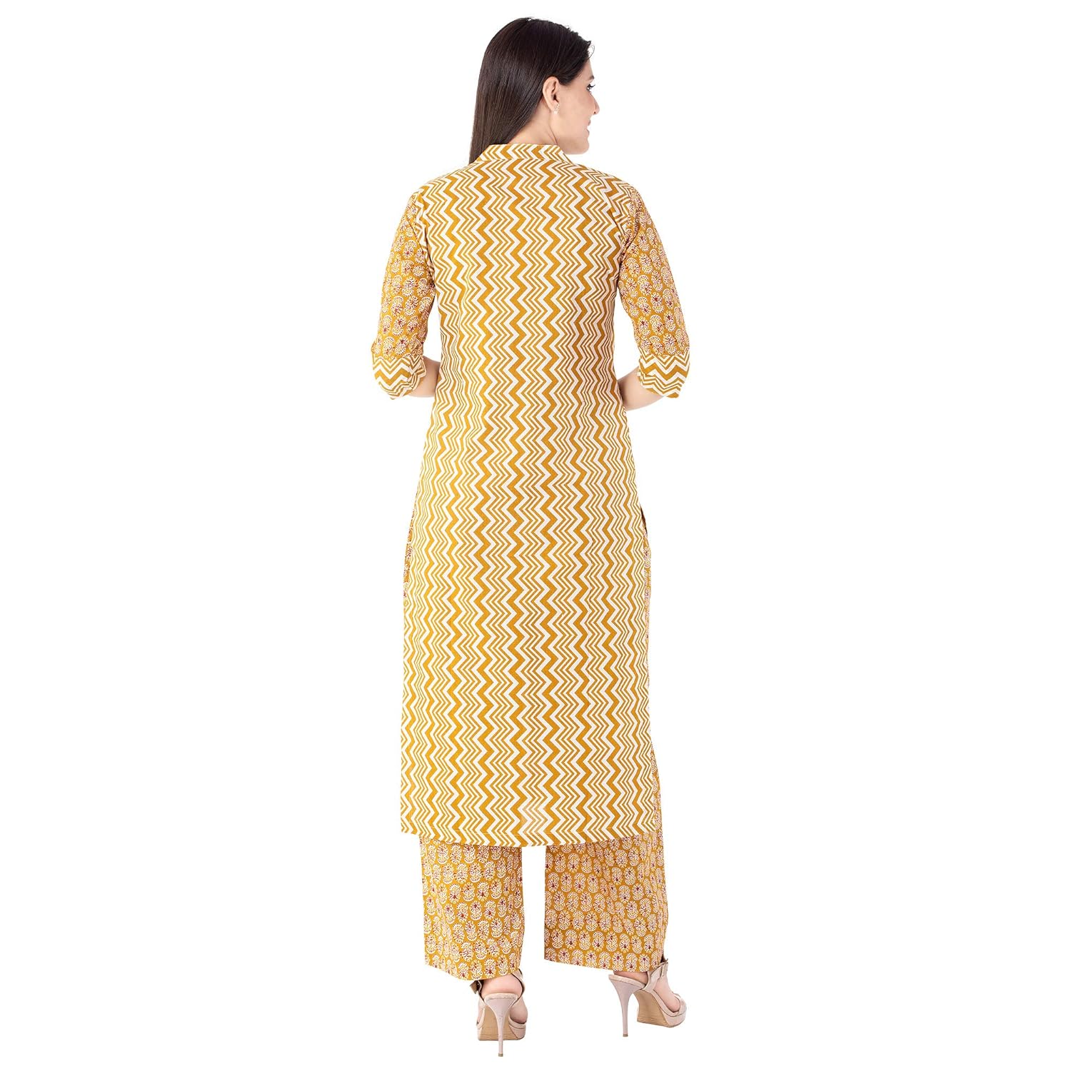 khushal k women's cotton kurta with palazzo set
