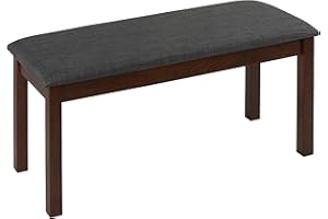 Cortesi Home Rosco Dining Bench, Grey