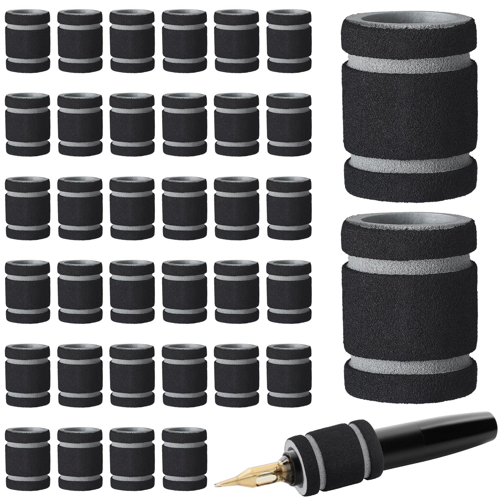 Photo 1 of 36PCS Tattoo Foam Covers Grip Covers Tattoo Pen Fits Expands to 1 Inch-1. 5 Inch