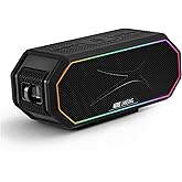 Altec Lansing Loud Portable Speakers Bluetooth Wireless Waterproof - MultiColor LED, 20 Hour Playtime, Mount Included | HydraBLAST 2.0 Magnetic Bluetooth Speaker for Travel, Home and Outdoor Adventure