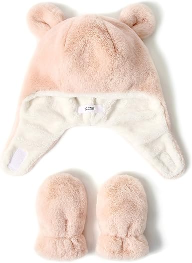 baby boy trapper hat and mittens