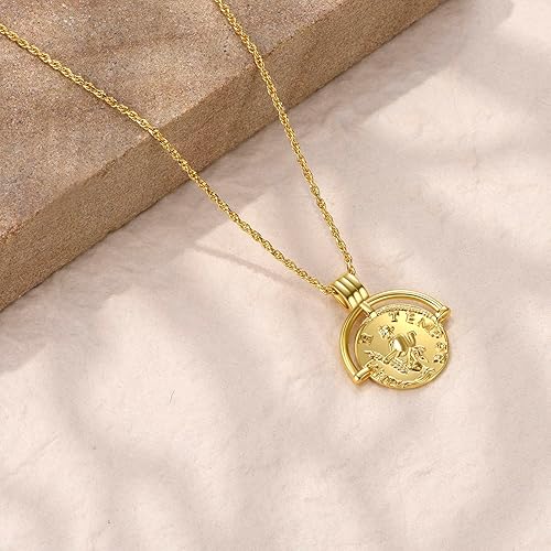 FRUMOS 18K Gold Plated Long necklace for Girls classic Retro - Main Image