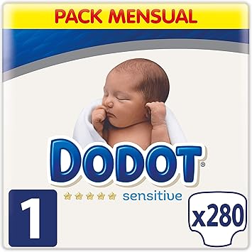 Dodot Sensitive Pañales Talla 1, 280 Pañales, 2-5 kg: Amazon.es: Salud y cuidado personal