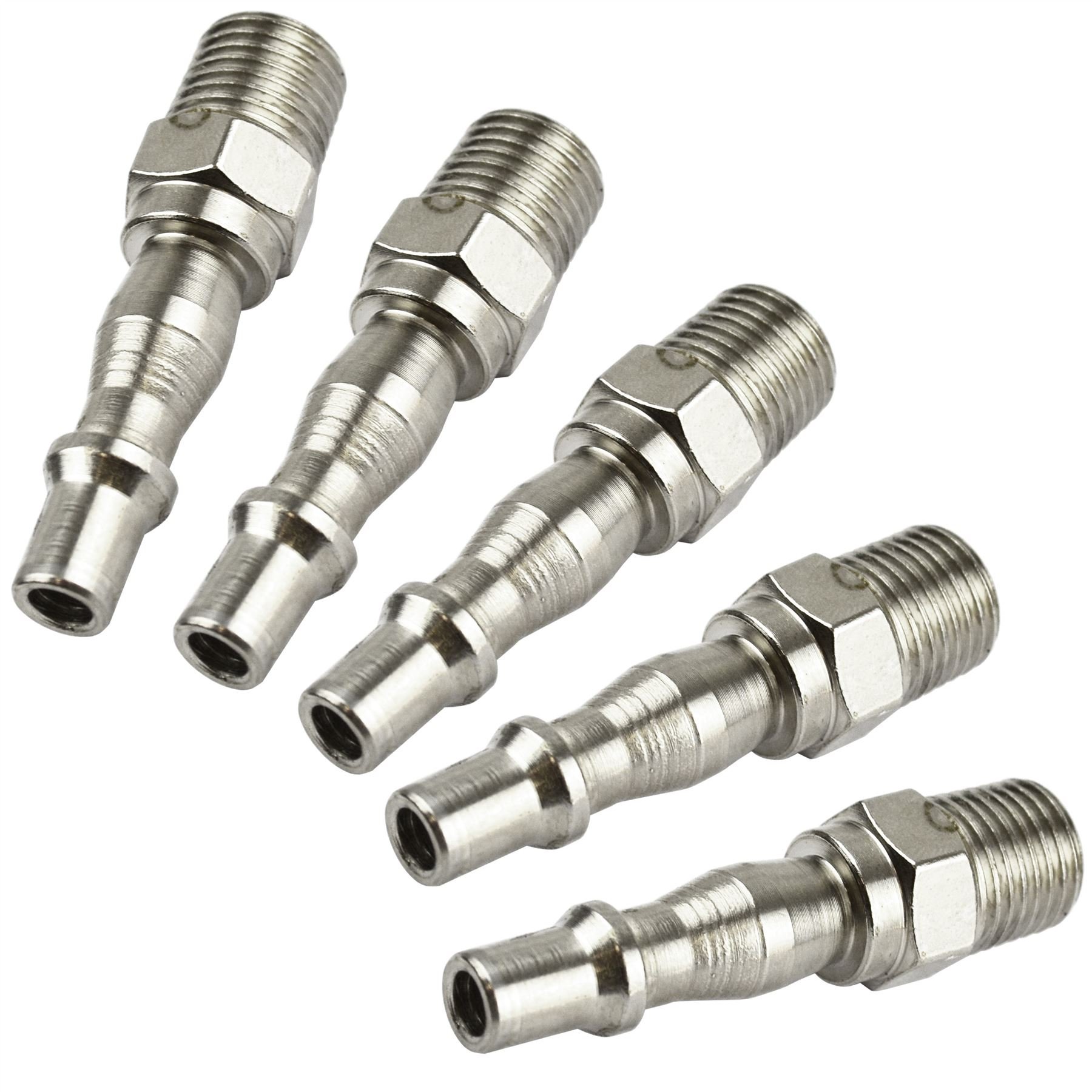 Air Line Hose Fitting Connector Quick Release 1/4 Male Thread 5pk FT10 by AB Tools