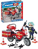 Playmobil 71466 Action Heroes Motorcycle Oil Spill Incident 21 pcs