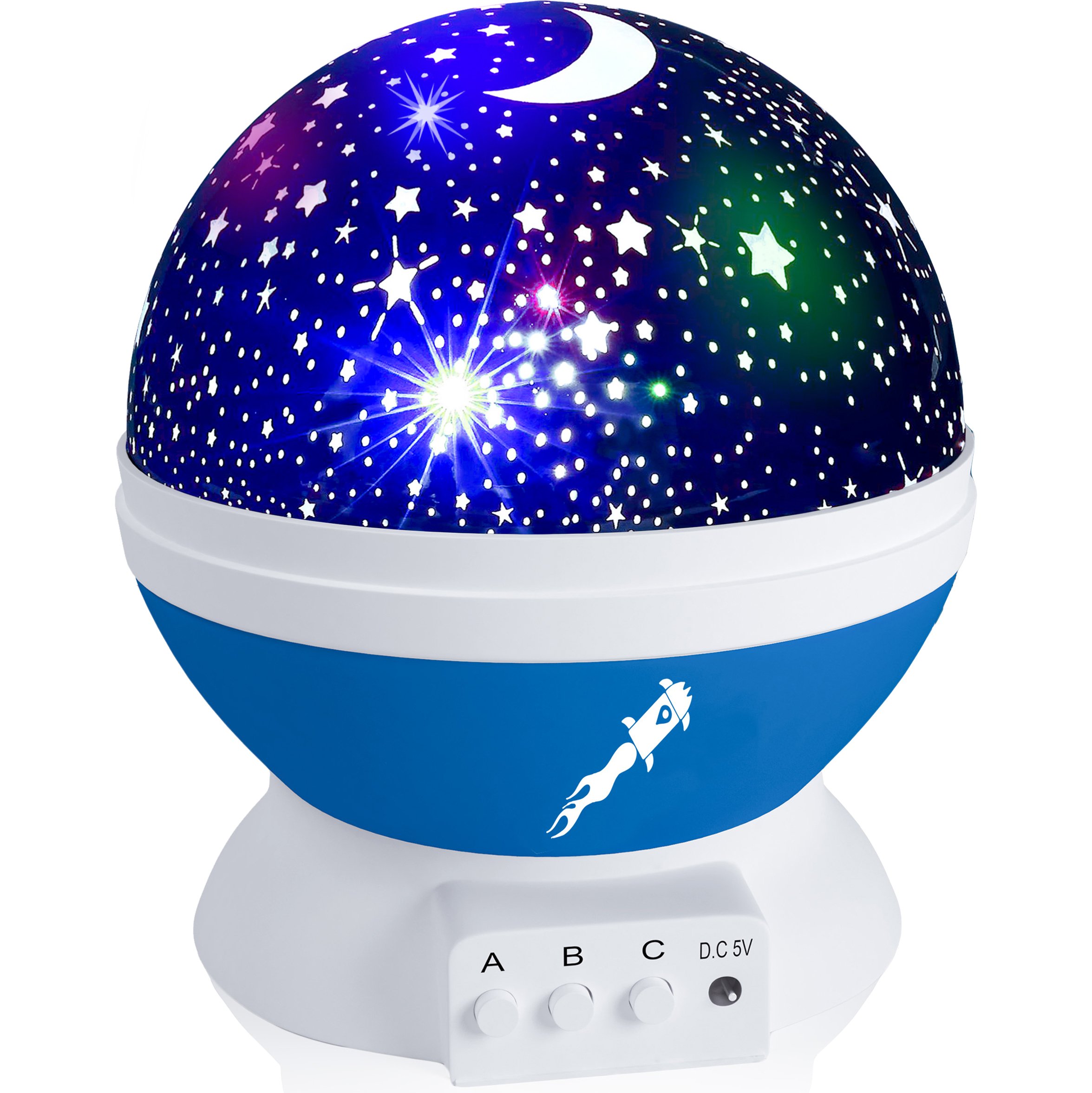 Kids Night Light for Girls, Boys, Babies, Toddlers, 4 LED Bulbs Moon