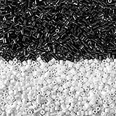 AUGSUN Fuse Beads, 1500Pcs Black White Melty Beads 5mm Iron Beads for Arts and Crafts