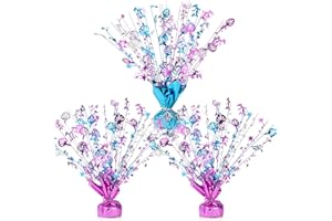 Ceenna 3 Piece Table Decorations Mermaid Metallic Gleam Foil Spray Centerpieces shell model Branches Leaf Glitter Plastic Spray Table Centerpieces for Mermaid Cosplay Sea Theme Party