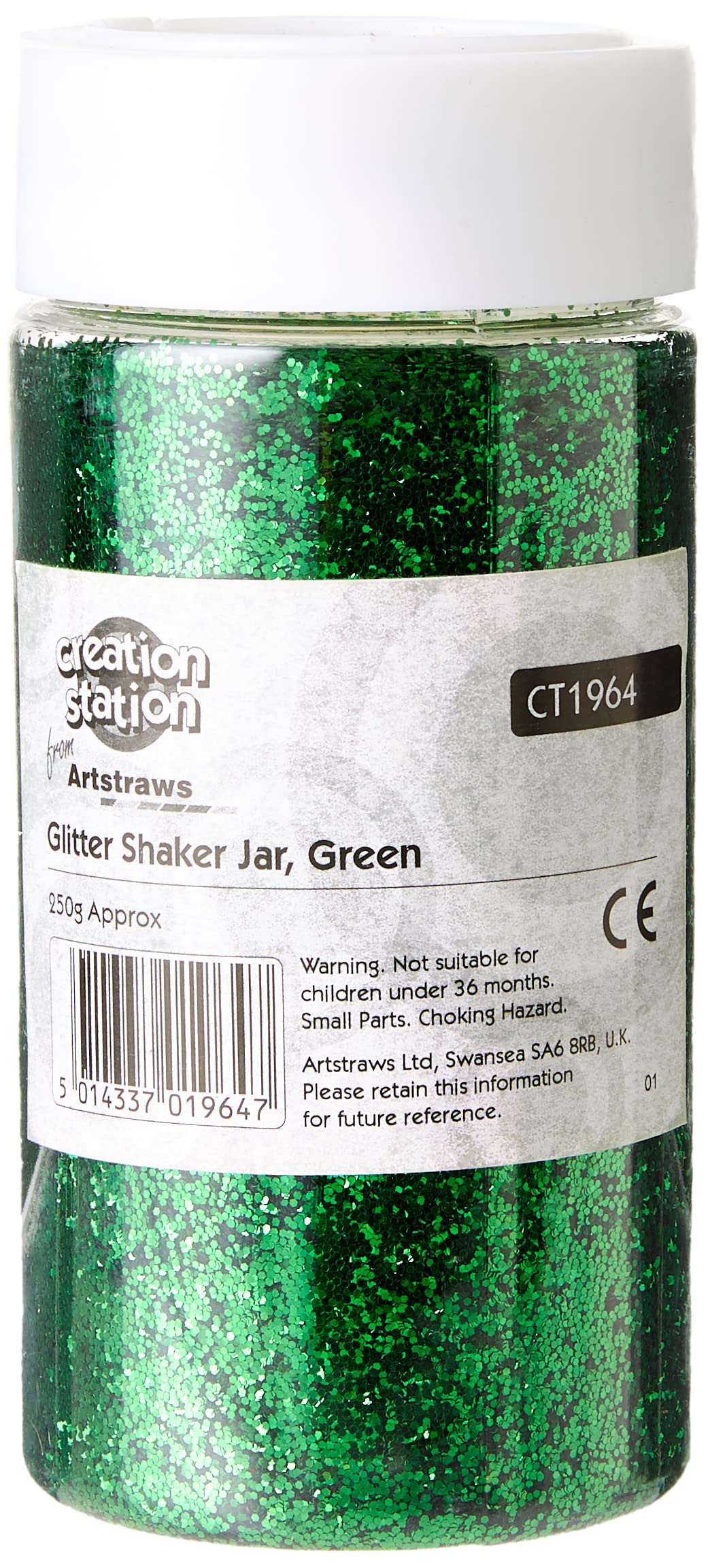 Artstraws Creation Station 250 g Glitter Shaker Jar, Green
