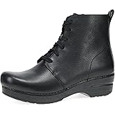 Dansko Sigourney Classic Stapled Clog in Lace-Up Boot Style for Women - Anti-Fatigue Rocker Bottom Promotes Forward Foot Motion