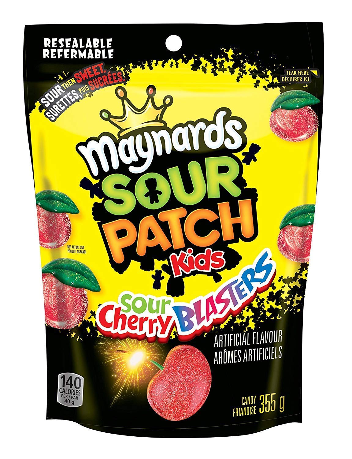 Maynards Sour Cherry Blasters Candy, 355 Gram (Packaging may vary)