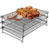 Upgraded Stackable Cooling Rack for Baking,3 Tier Jerky Rack Cooling Racks for Cooking and Baking,Cookie Cooling Rack Baking 
