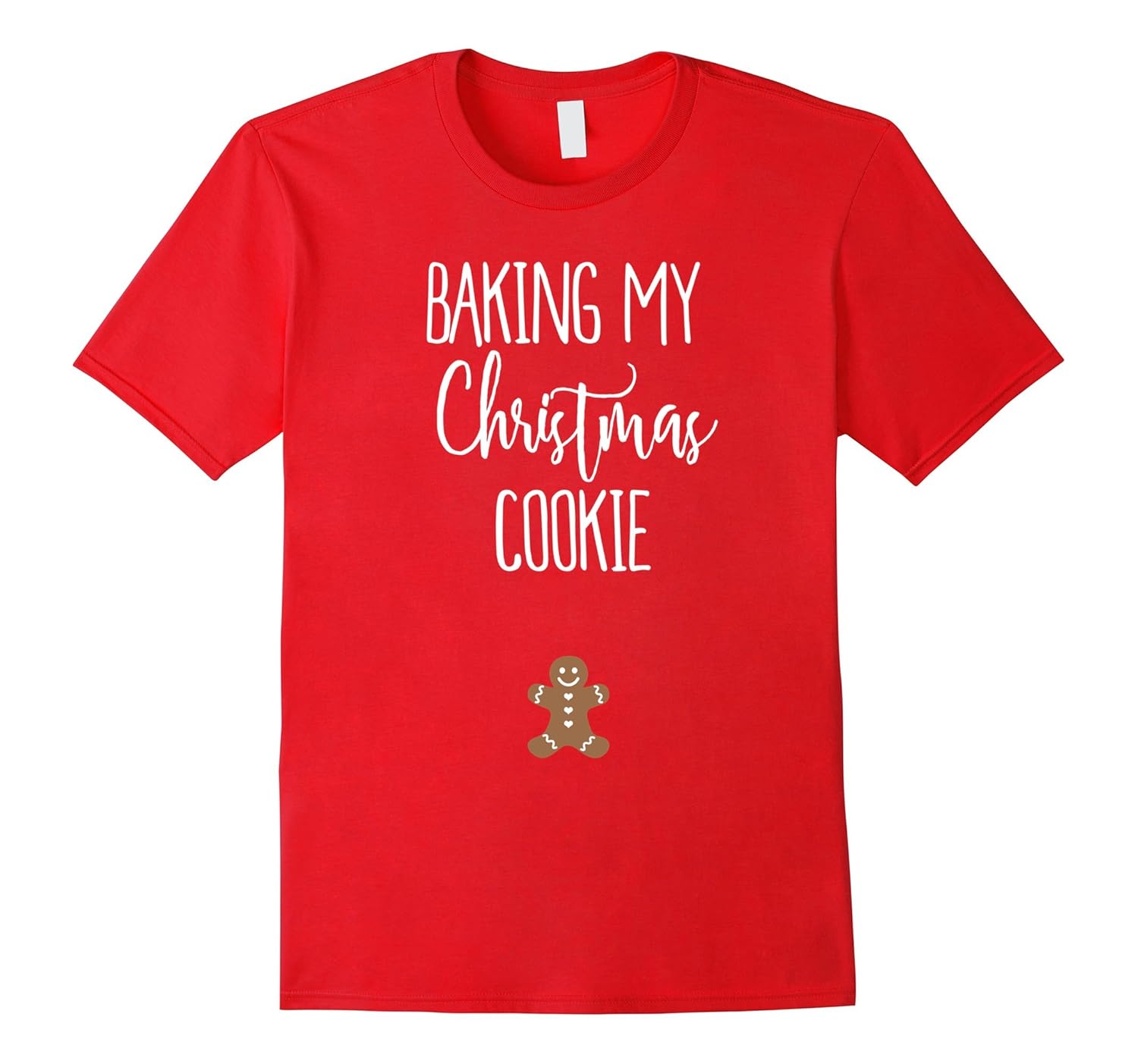 Baking My Christmas Cookie Tee Pregnancy Announcement Shirt-ANZ