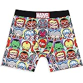 Marvel Comics Men's Kawaii Superhero Character Grid Boxers Underwear Boxer Briefs