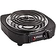 IMUSA USA GAU-80305 Electric Single Burner 1100-Watts, Black