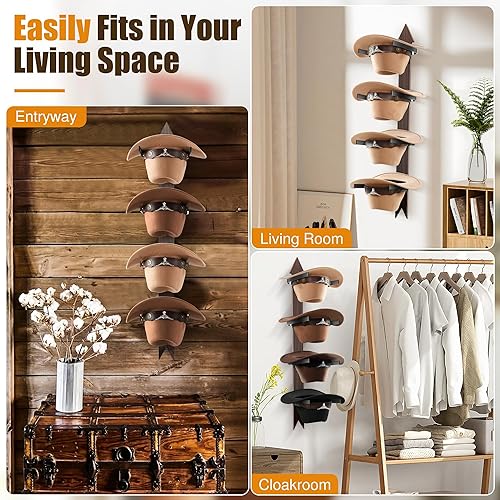 Amazon Cowboy Hat Rack For Wall Wall Mounted Hat Holder 10-Pack