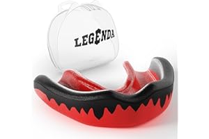 Legenda Mouth Guard Boxing, MMA for Adults & Youth - Sports Mouthguard for Football, Hockey - Martial Arts Mouthpiece Wrestling, Jiu Jitsu, Muay Thai, BJJ, Karate, Kickboxing One Size w/Case