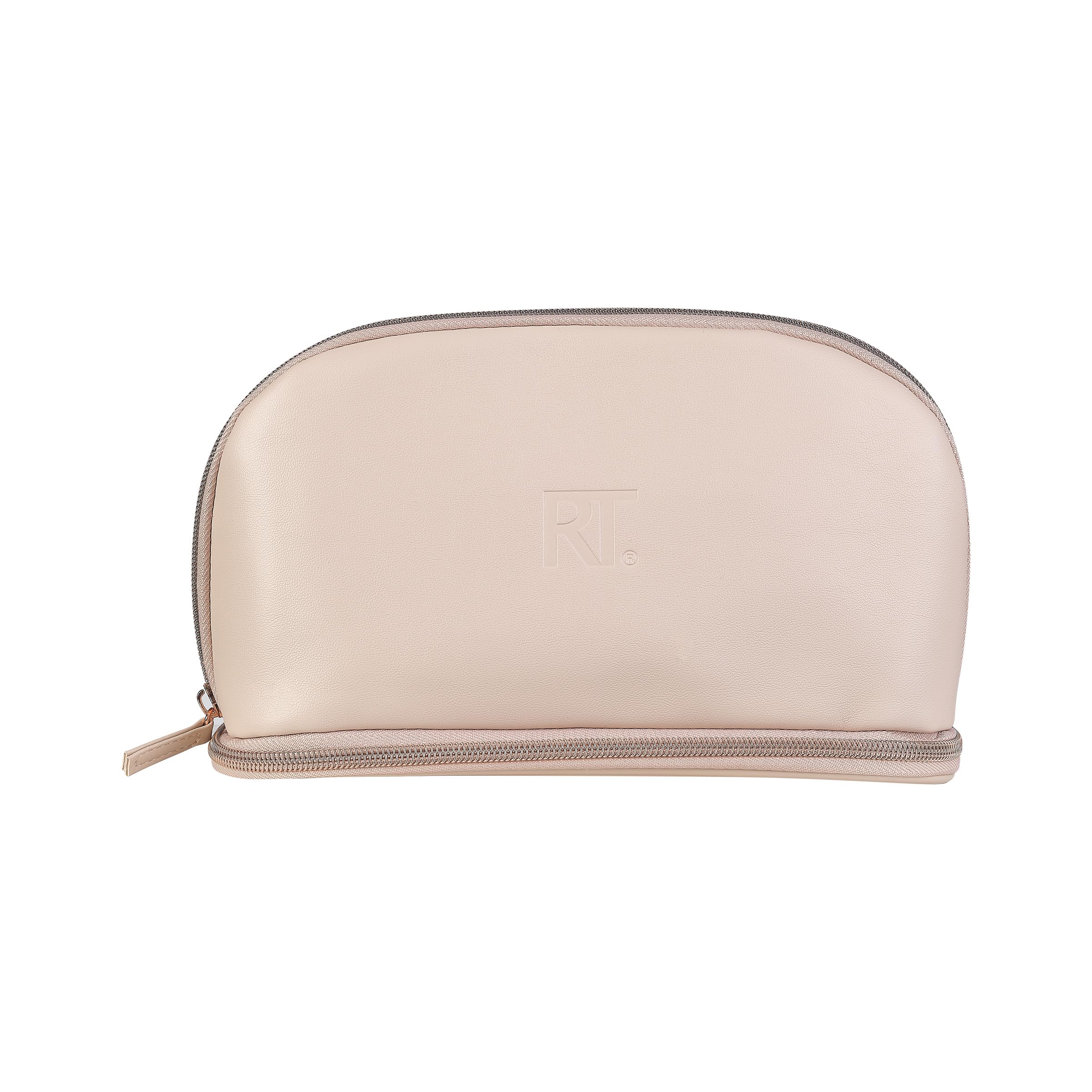 Real Techniques New Nudes Uncovered Bag, Cosmetic Bag, Travel Bag For Makeup, Waterproof Design, Toiletry, Makeup, & Brush Organizer, 1 Count
