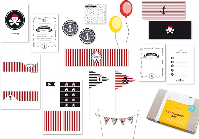 I Predatori Di Invito Idee Decorazione Gioco Di Compleanno Per Bambini Pirata Lago Party 10 Bambini Amazon It Elettronica