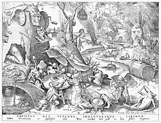 Amazon Com Seven Deadly Sins 1557 Ngluttony Engraving After A Pen Drawing 1557 By Peter Bruegel The Elder The Flemish Verse Below The Engraving Freely Translated Reads Shun Drunkenness And Gluttony When You