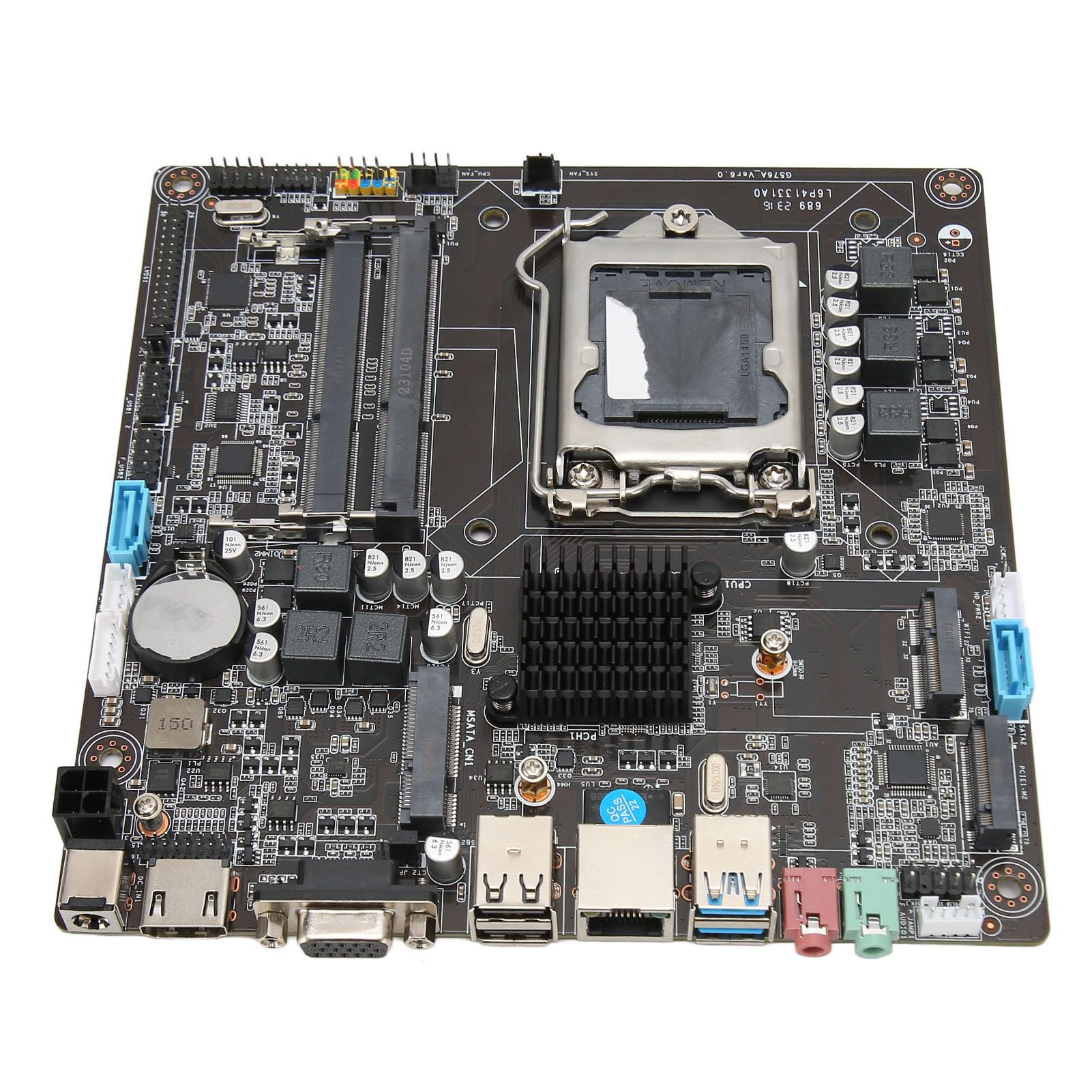 Photo 1 of H81 LGA 1150 Motherboard, Channel DDR3 Micro ITX Computer Motherboard, M.2 Support, 2 SATA Gaming Motherboard for Core I3 I5 I7 4th 5th Generation CPU
