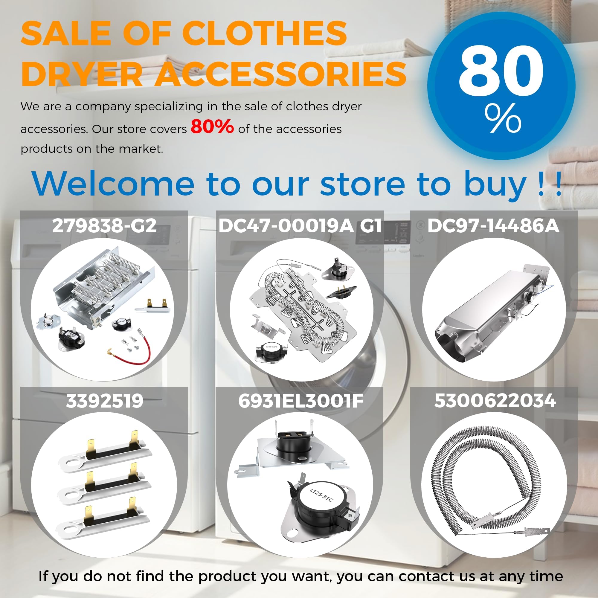 Hot Selling 279838 W10724237 Dryer Heating Element 3403585 For Whirlpool wed4815ew1 Kenmore 110 500 600 Maytag Medc215ew1 Roper Amana ned4655ew1 Replaces 3398064 2406026 3403585 Romalon OEM