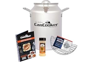 CanCooker Camping Meals Cookware | 4 Gallon Steam Cooker, Cooking Rack, Butter Garlic Salt Seasoning & 100-Page Recipe Cookbook