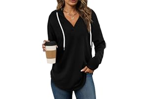 Bofell Womens Fashion Tops Hoodies for Women Pullover Oversized Sweatshirts Long SLeeve Shirts Loose Fit