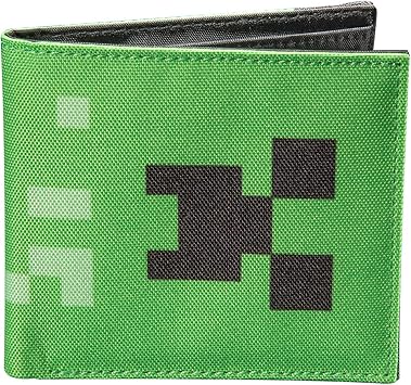 Amazon Jinx Minecraftのクリーパーフェイスナイロン二つ折り財布 グリーン ワンサイズ シューズ バッグ