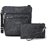 Baggallini Pocket Crossbody Bags for Women 8x8 Small Lightweight Durable Water-resistant Travel Purse W/Rfid