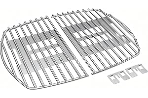 Stainless Steel Cooking Grates for Weber Q100/Q1000 Series, for Q100 Q120 Q140 Q1000 Q1200 Q1400, Replacement BBQ Grill Grate
