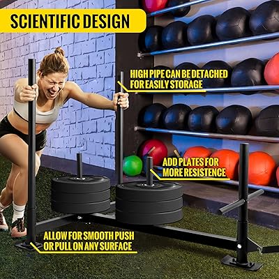 Buy Happybuy Fitness Sled Red Training Sled 21inch Speed Training Sled For Athletic Exercise And Speed Improvement Black Hrrk09a Online In Indonesia B07p8z7t3b