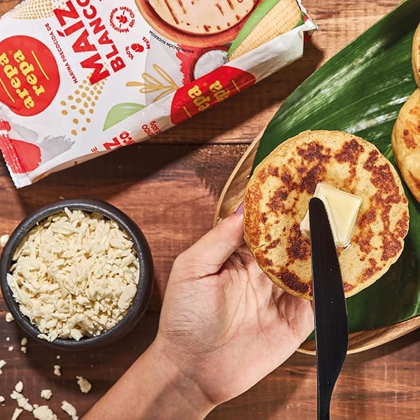 AREPA REPA PRE-COOKED WHITE CORN MEALL, GLUTEN FREE, KOSHER, IDEAL TO PREPARE AREPAS, 35.27 OZ (PACK OF 1)