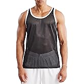 Ouber Men’s Mesh Gym Tank Top Lightweight Sleeveless Workout Shirt Muscle Tank for Running Training