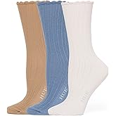 HUE Women’s Scalloped Pointelle Crew Sock