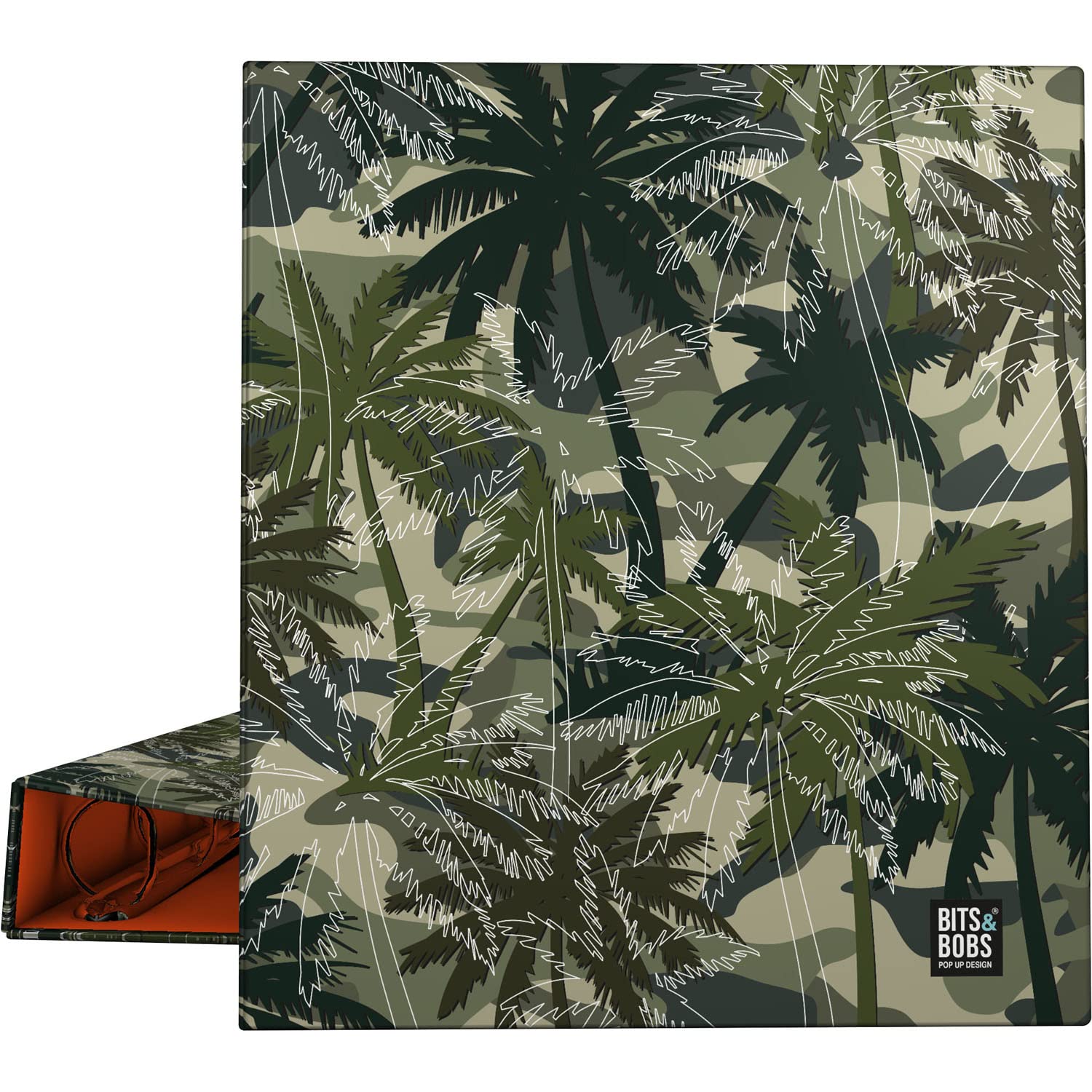 Grafoplás | A4 School Binder | 4 Mixed Rings 40 mm | Bits & Bobs Pop Up Design Collection | Palms | FSC Certified