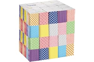 Thenshop 200 Packs Travel Tissues Bulk Geometric Designed Pocket Size Tissues, 3 Ply Paper Facial 2000 Count for Travelling Walking Weddings Graduation