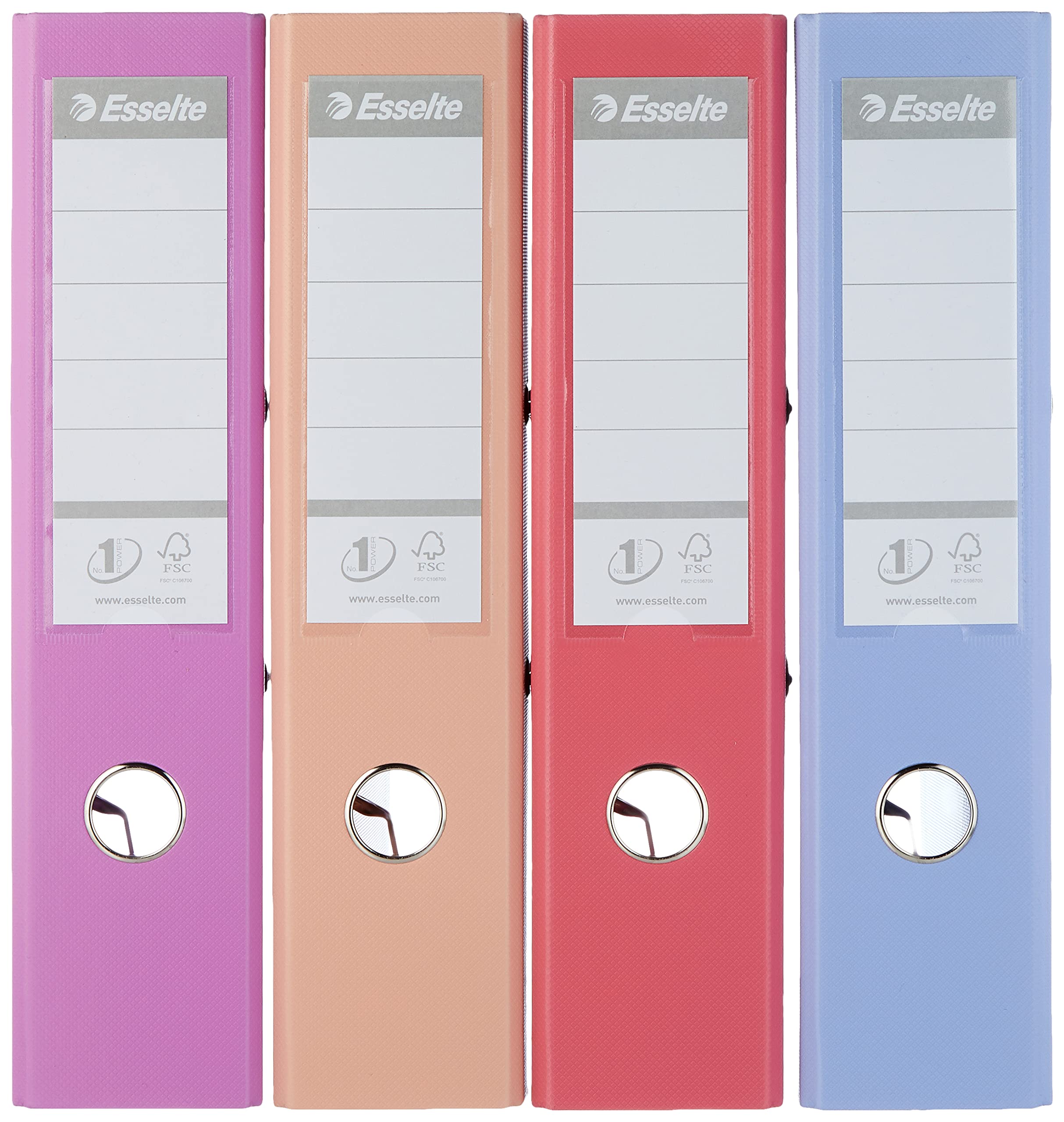 Esselte Solea 75mm A4 Power Lever Arch Files Pack of 10 - Assorted