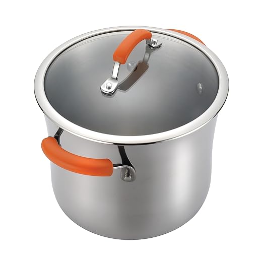 Rachael Ray Stainless Steel II 10-Piece Cookware Set, Orange: Amazon.es: Hogar