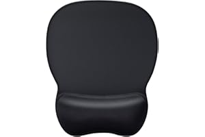 MROCO Ergonomic Mouse Pad with Gel Wrist Support, Comfortable Mousepad with Smooth Wrist Rest Surface and Non-Slip PU Base fo