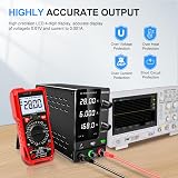 RUZIZAO 30V 10A Variable DC Power Supply Encoder USB Lab Bench Power Supply view 5
