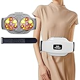 Dual Disc Abdominal Massager, Professional Hands-Free Belly Massager Machine with Heat for Digestion Aid, Relieve Bloating, Constipation, Stomach Fat & Period Cramps