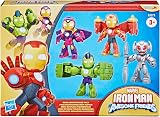 Marvel Iron Man and His Awesome Friends IRON ARMOR FIGURE PACK Red Gold view 2