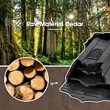 VIREESR Wooden Castle Bat House Large Three Chamber Black Durable Easy Hang view 7
