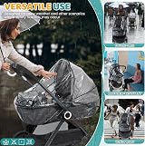 Orzbow Rain Cover for Pram with Large 45x35cm Window, Clear EVA view 5
