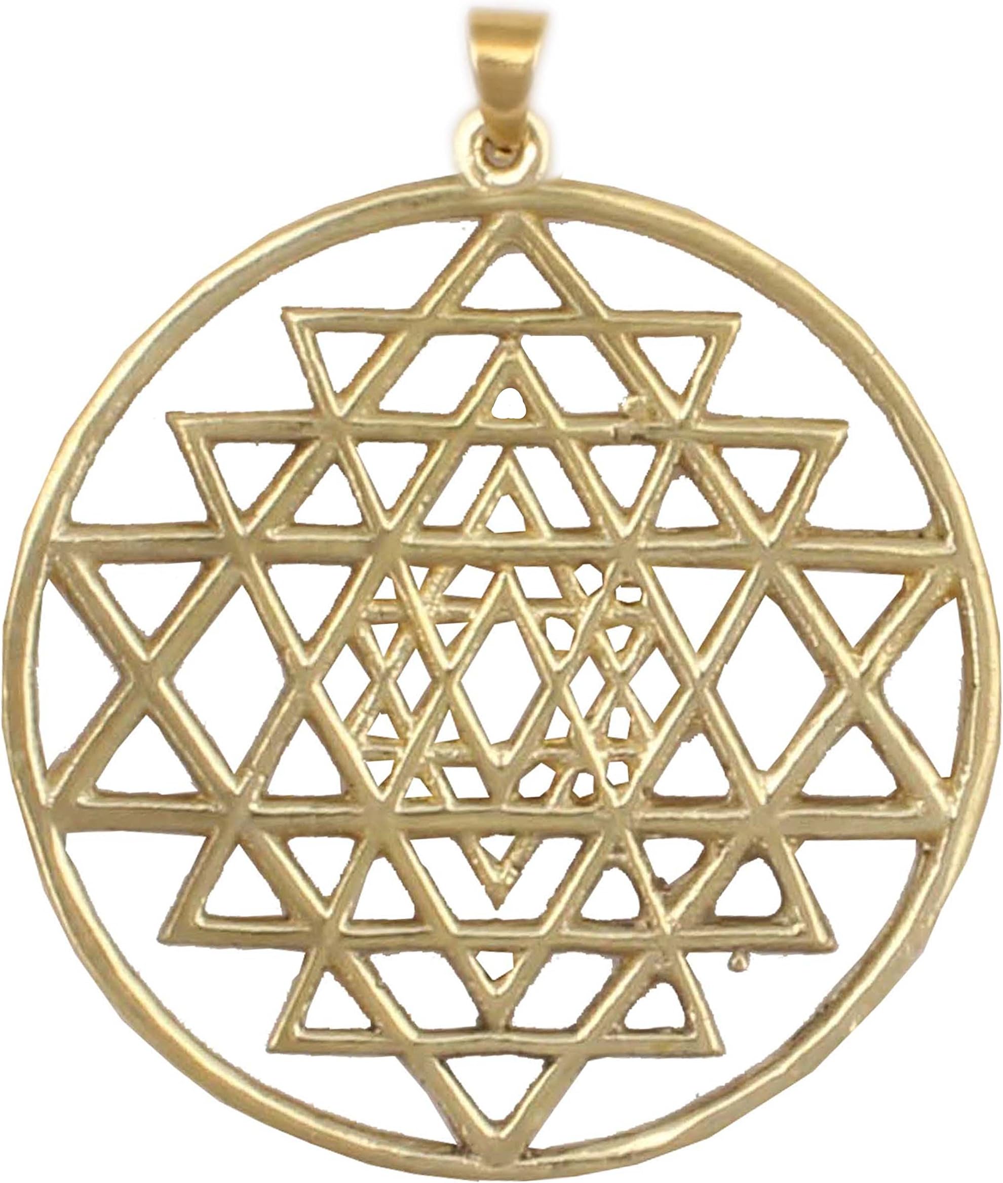 Lightweight Hollow Decorative Shree Yantra Pattern Pendant Necklaces Womens Earrings